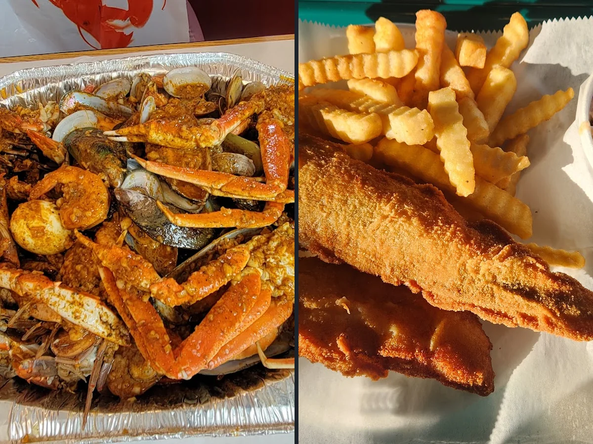 Crab dishes served in a relaxed dining room