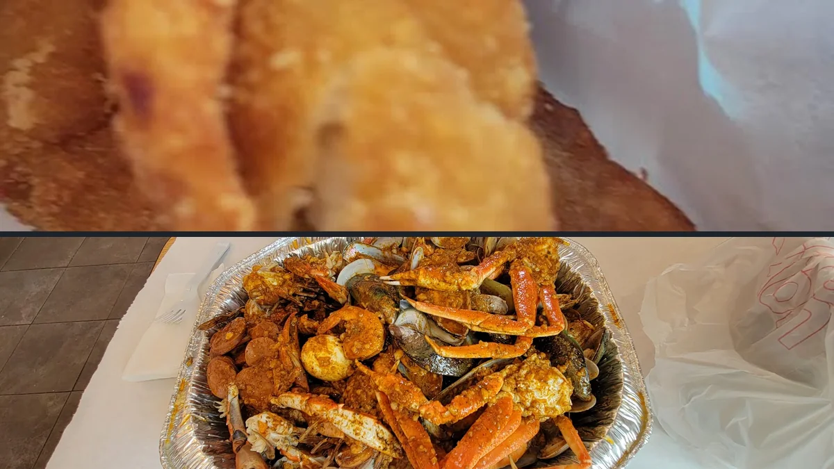 Table service with seafood boil plates