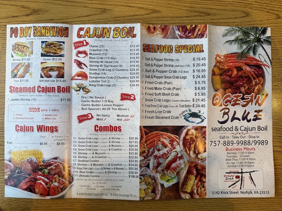 Crab dishes served in a relaxed dining room