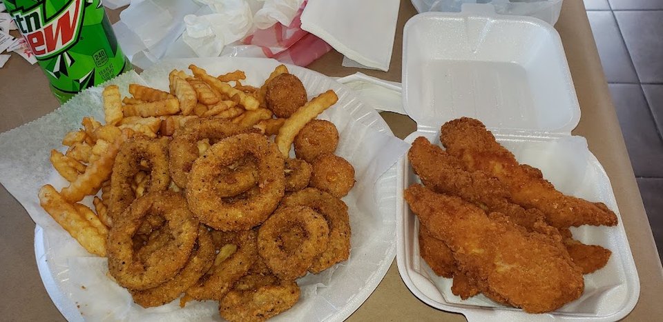 Calamari & Chicken Tenders and Fries