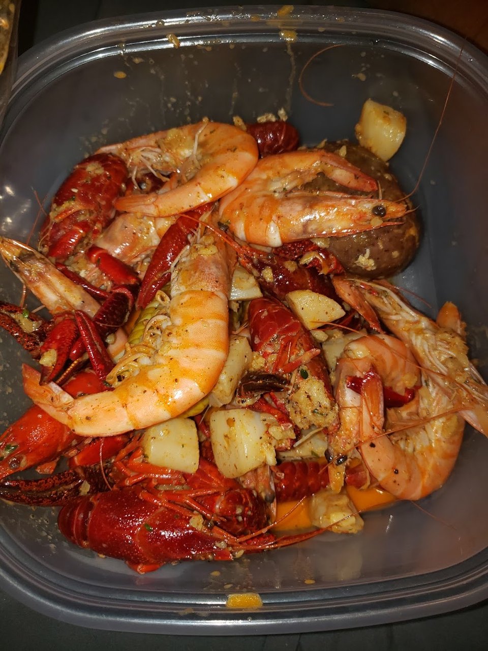 Shrimps w Heads on and Crawfish Boil